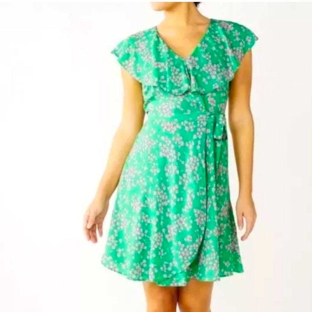 NWT Draper James RSVP Ruffle Wrap Dress